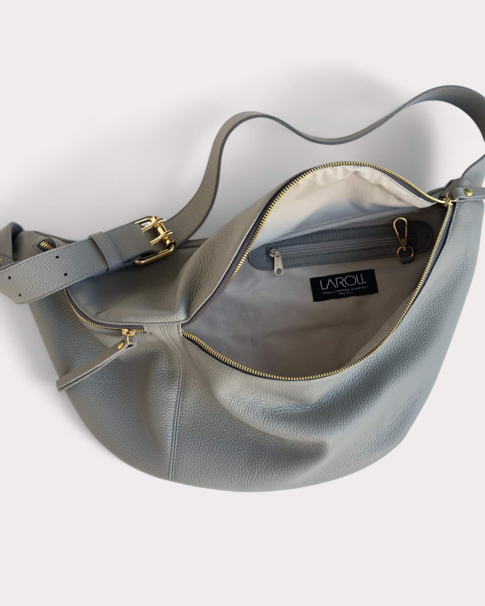 Gray large fanny pack lining image