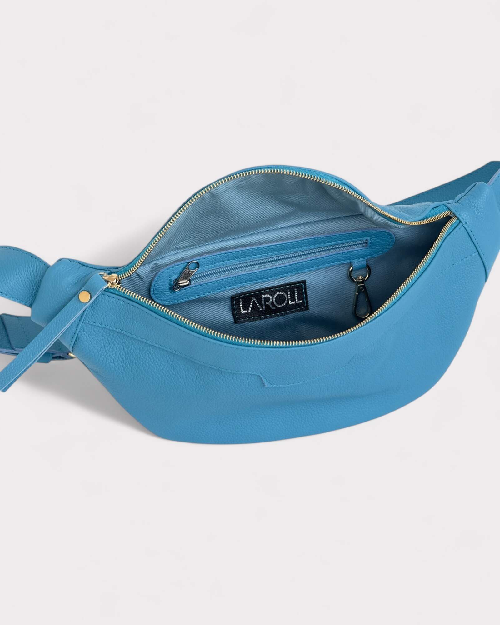 Μπλε Δερμάτινη Τσάντα Μέσης - Τσάντα Στήθους από Γνήσιο Δέρμα