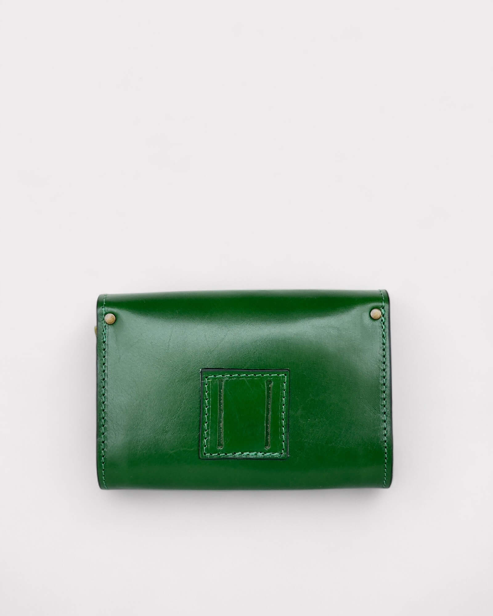 Mini Leather Green Crossbody Clutch – Handmade Artisan Phone Purse