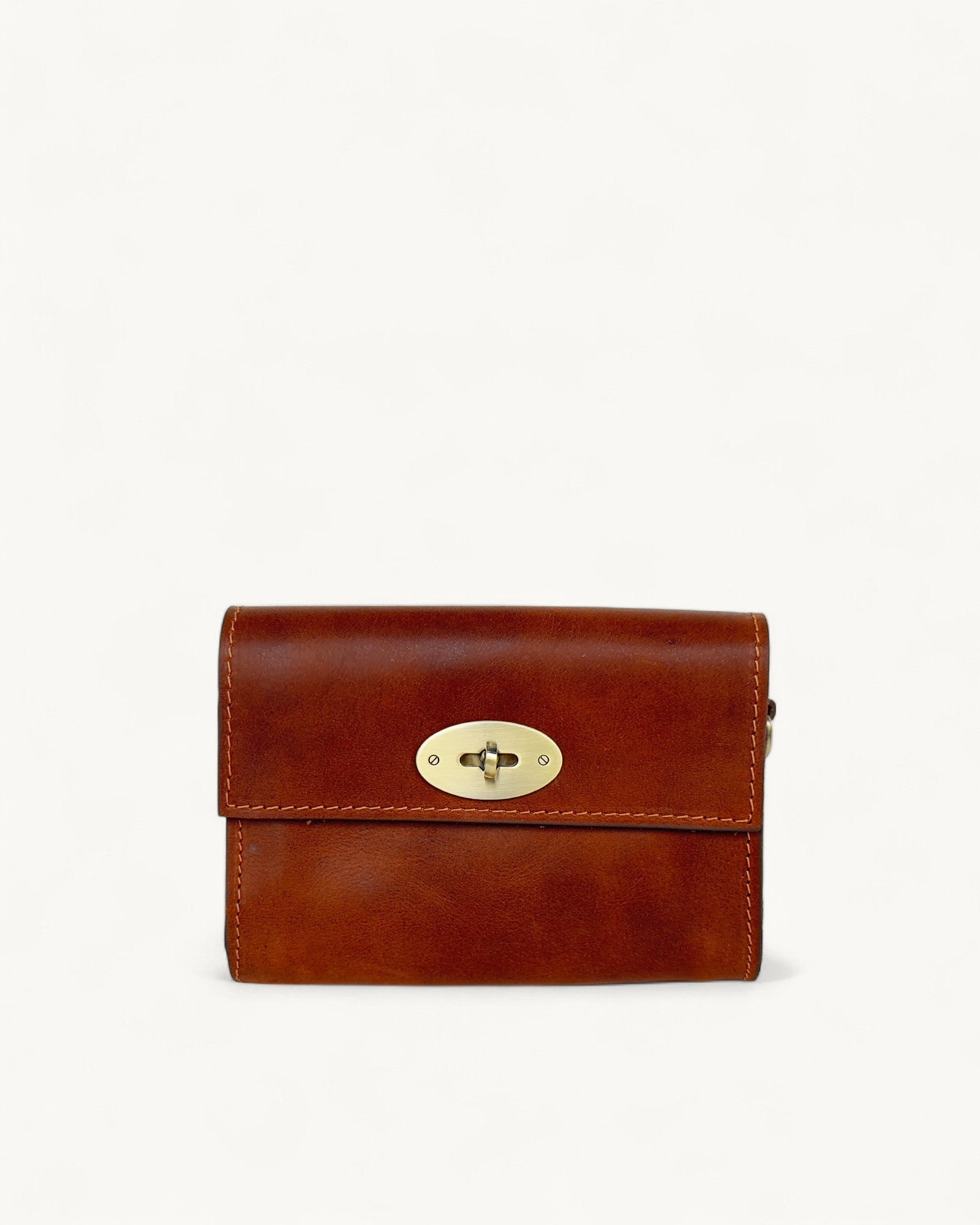 Μίνι Καφέ Δερμάτινη Τσάντα Χιαστί – Χειροποίητη Τσάντα Κινητού 