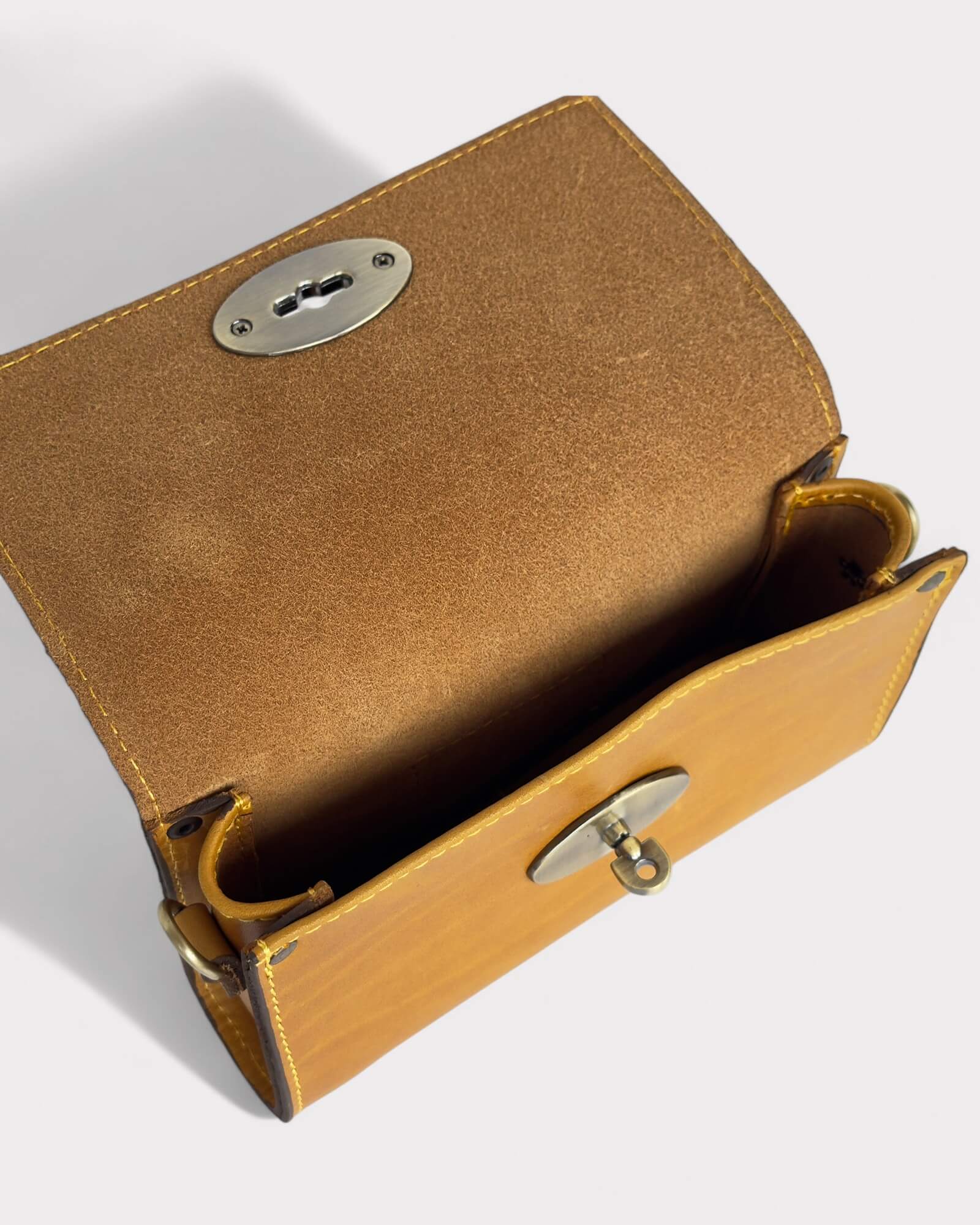 Μίνι Ταμπά Δερμάτινη Τσάντα Χιαστί – Χειροποίητη Τσάντα Κινητού 