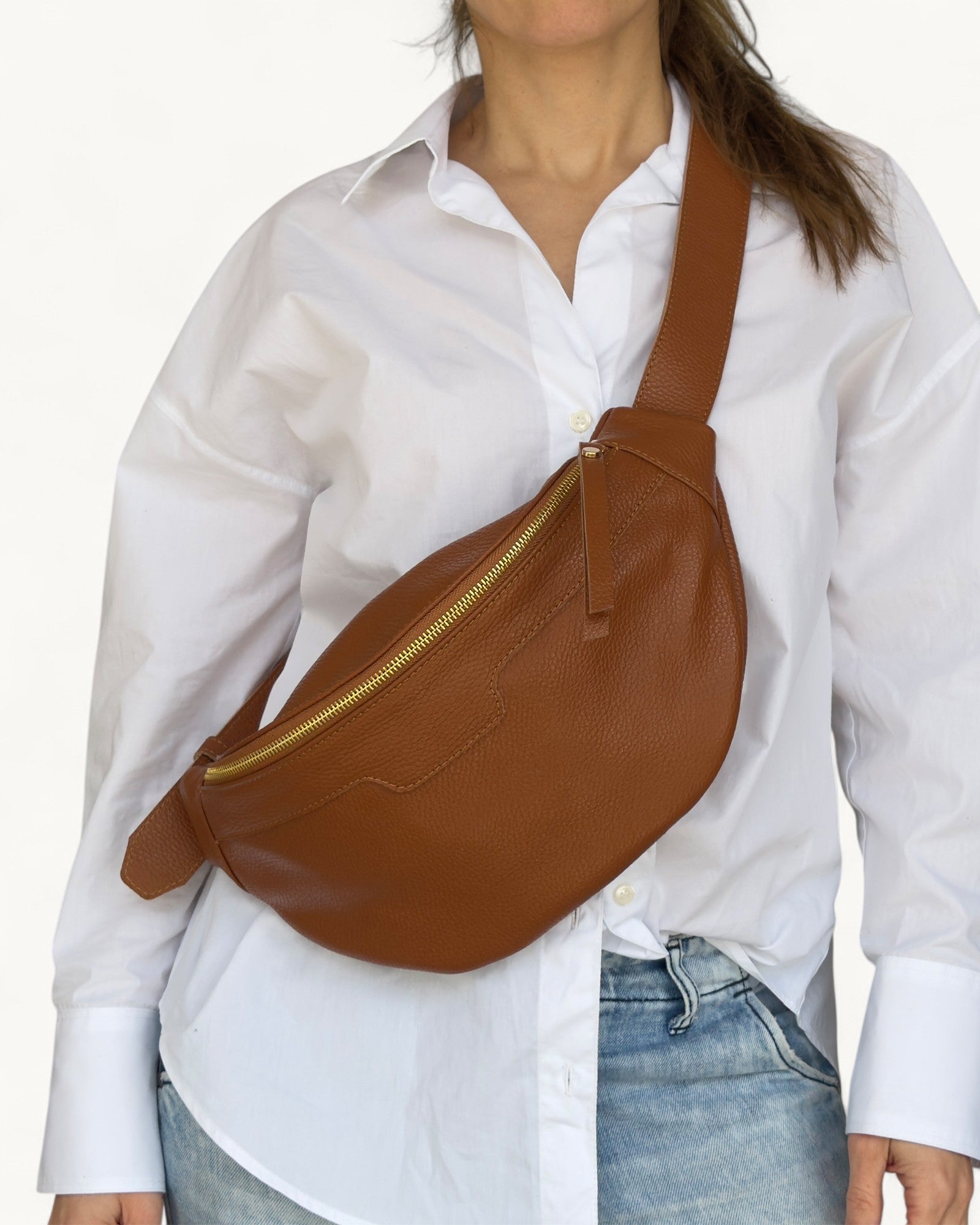 Ταμπά Δερμάτινη Τσάντα Μέσης - Τσάντα Στήθους από Γνήσιο Δέρμα 