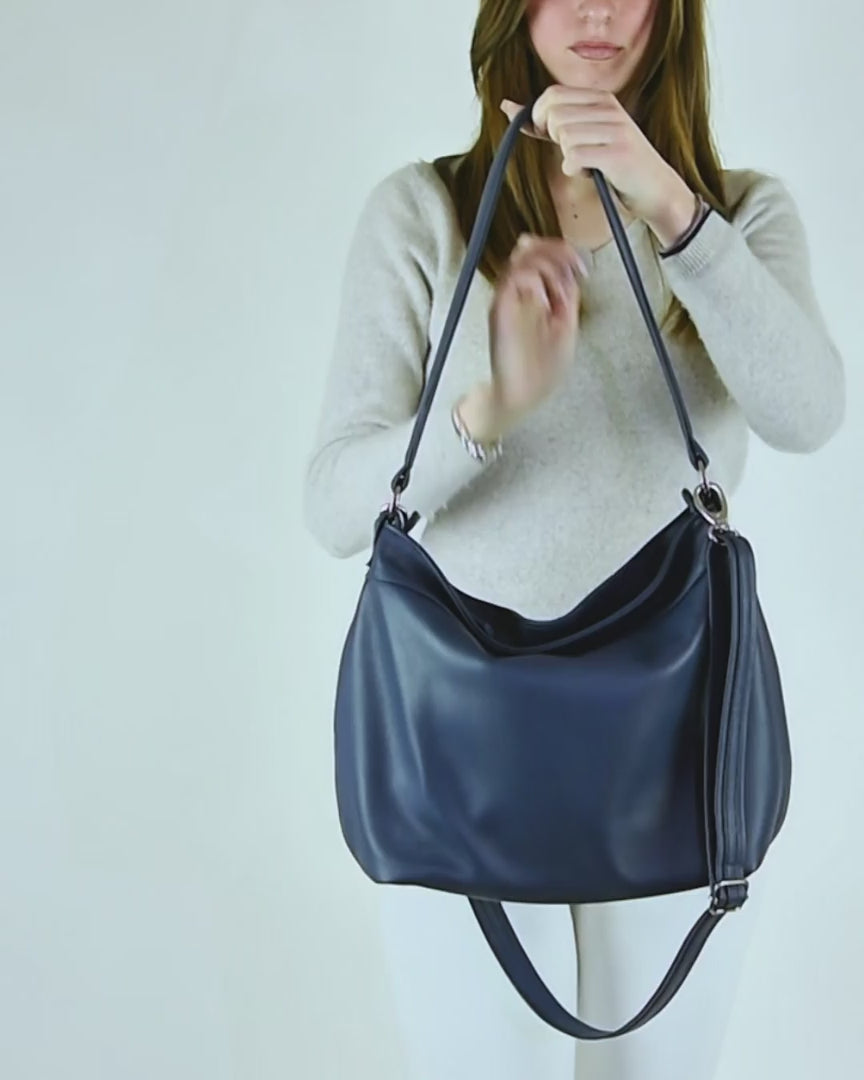 video of blue helen hobo bag